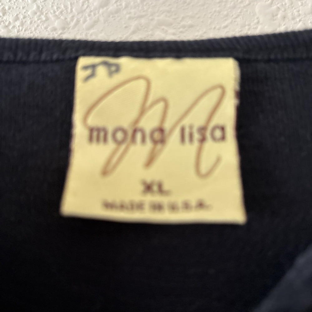 Vintage Mona Lisa Buffalo Bill's Wild West Women's XL Shirt USA Bling Western - Picture 2 of 16